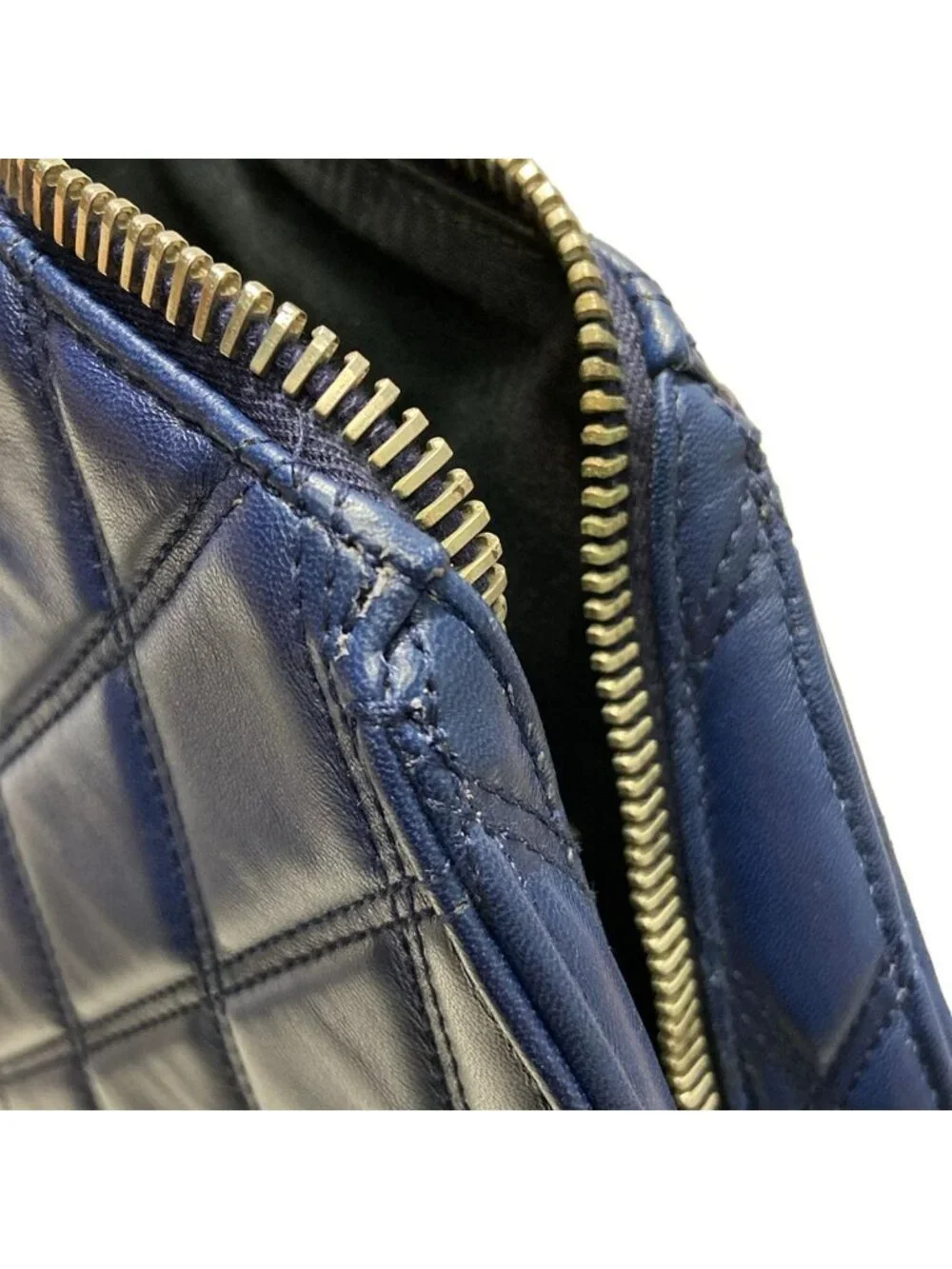 Balenciaga Clutch Navy Quilted Leather